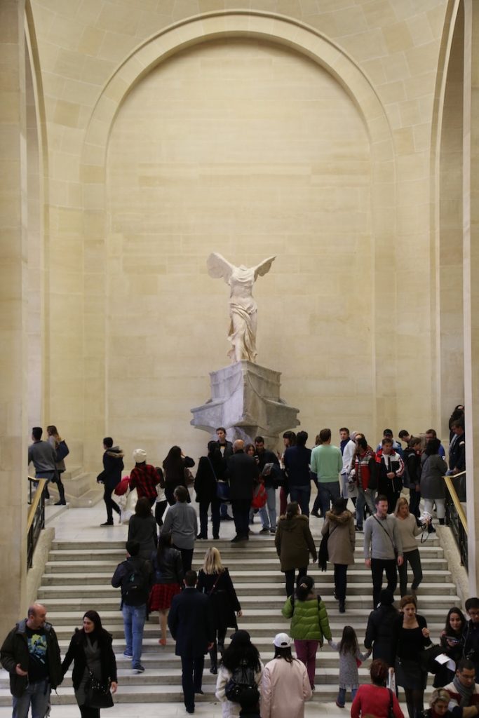 Image of the Winged Victory of Samothrace in the Louvre in Paris